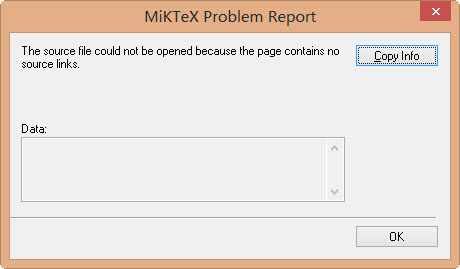 the source file could not be opened because the page contains no source links-Զ̳
